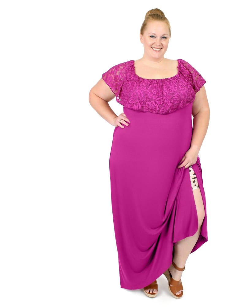 Plus Size Anna Lace Maxi Dress | Frezia